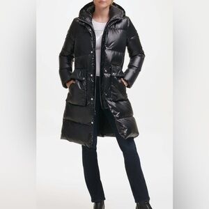 Water Resistant Down & Feather Fill Coat with Attached Bib Insert
Karl Lagerfeld